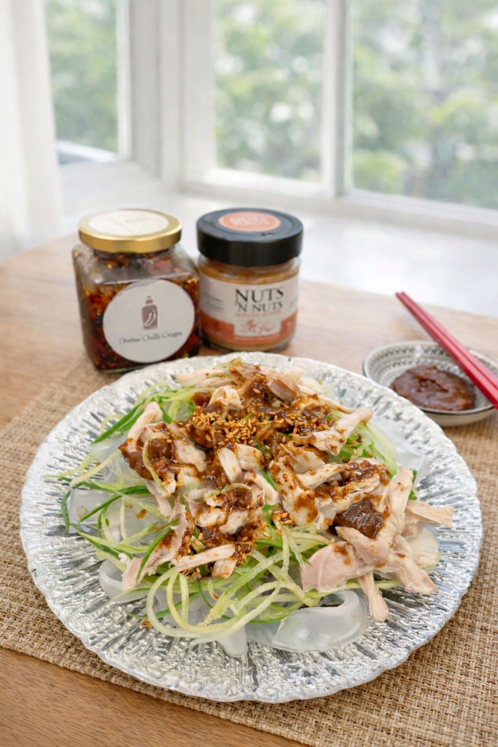 Collaboration - Recipe + Promotion Spicy Almond Butter Shredded Chicken Glass Noodle Sheet 食譜 + 優惠 - 香辣杏仁醬雞絲粉皮