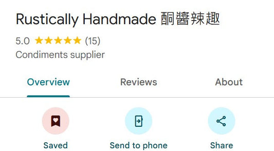 rustically handmade google review