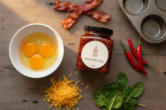 Recipe - Bacon and Egg Muffins with Divine Chilli Crisps 食譜 - 煙肉雞蛋鬆餅配勁正辣脆