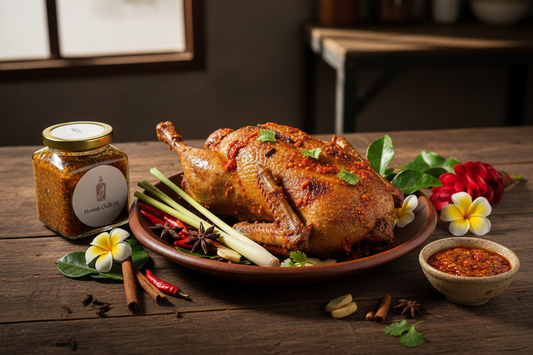 Recipe - Balinese Bebek Betutu with Moreish Chilli Oil 食譜 - 峇里島香料慢煮鴨配返尋味辣油