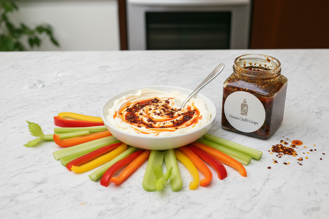 Recipe - Cream Cheese Dip with Divine Chilli Crisps 食譜 - 忌廉芝士沾醬配勁正辣脆