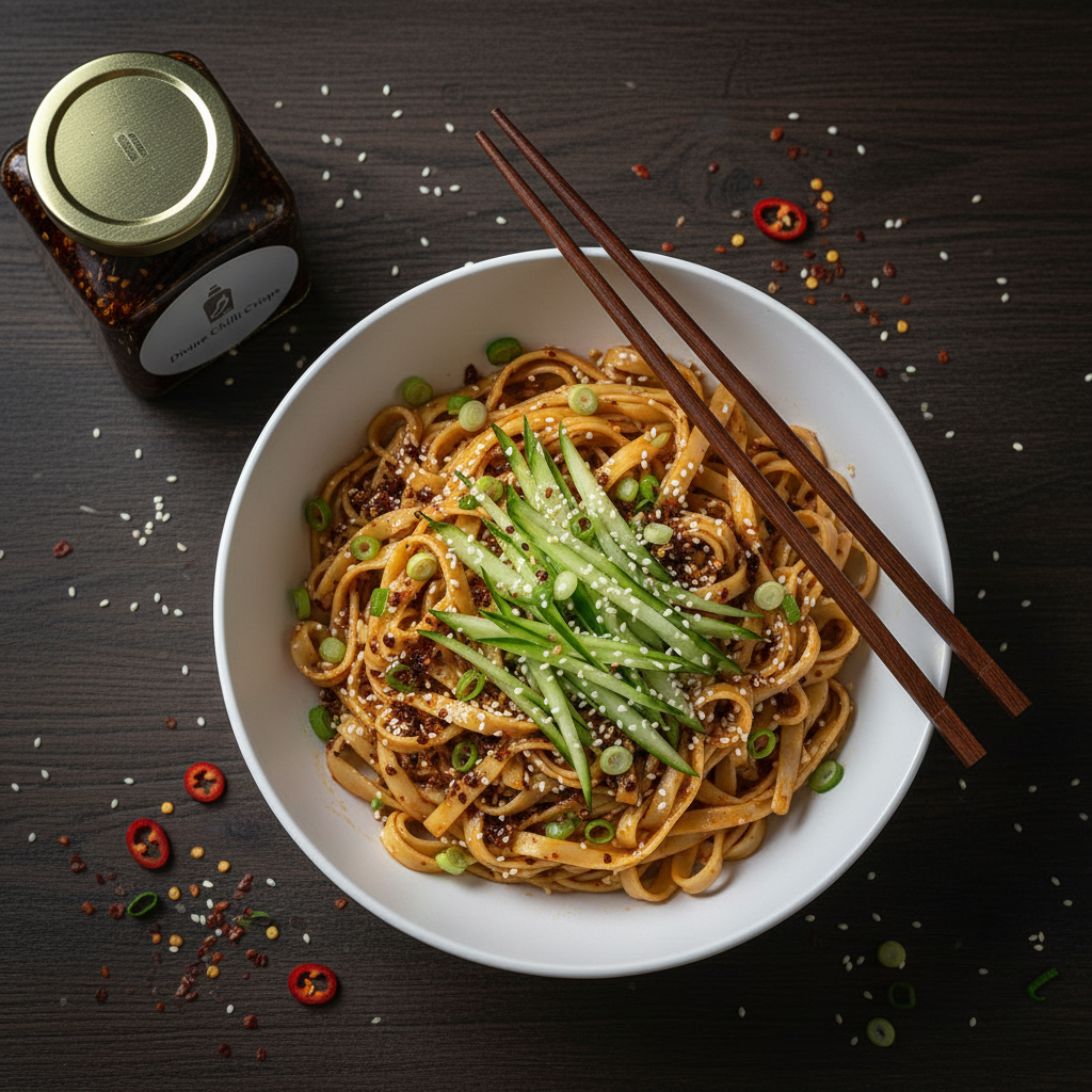 Recipe - Divine Chilli Crisps Knife-Cut Noodles 食譜 - 勁正辣脆撈刀削麵