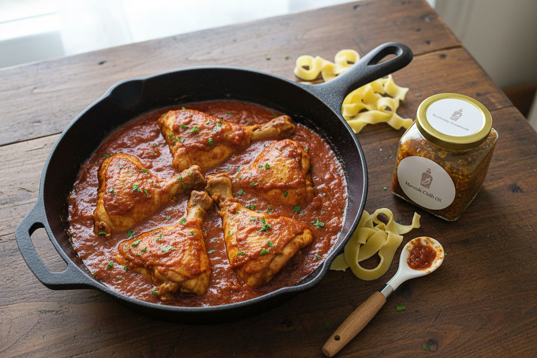 Recipe - Hungarian Chicken Paprikash with Moreish Chilli Oil 食譜 - 匈牙利甜椒燴雞配返尋味辣油