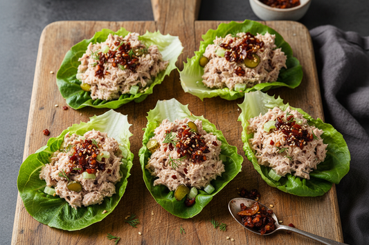 Recipe - Tuna Salad Lettuce Wraps with Divine Chilli Crisps 食譜 - 勁正辣脆吞拿魚沙律生菜包