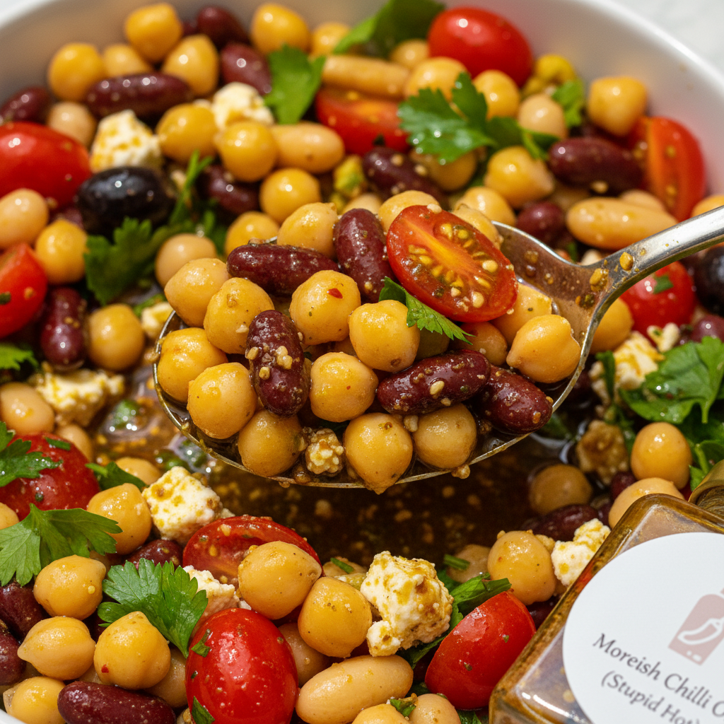 High Protein Recipe - Mediterranean Dense Bean Salad  |  高蛋白食譜 - 地中海豆沙律