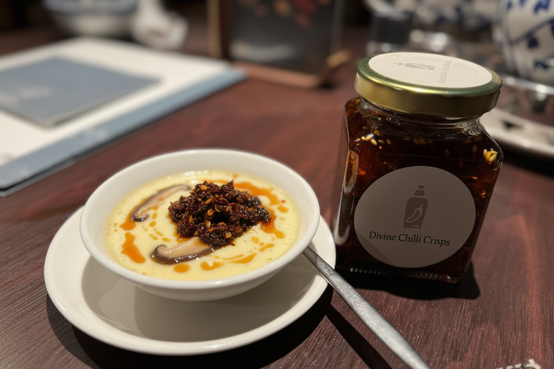 Recipe - Steamed Egg with Divine Chilli Crisps 食譜 - 蒸水蛋配勁正辣脆