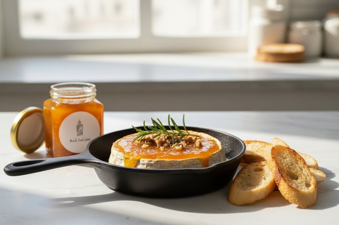 Recipe - Baked Brie with Buck Yeah Jam｜食譜 - 焗布里芝士配沙棘果醬