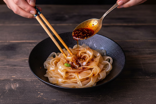 Viral Recipe - Rice Paper Noodles with Divine Chilli Crisps 爆紅食譜 - 勁正辣脆米紙麵