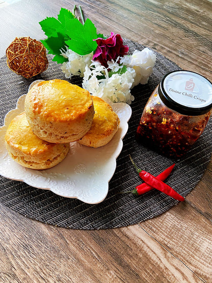 Rustically Handmade Divine Chilli Crisps with Scones