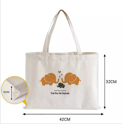 Rustically Handmade Tote Bag Dimensions 2