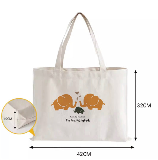 Rustically Handmade Tote Bag Dimensions 2